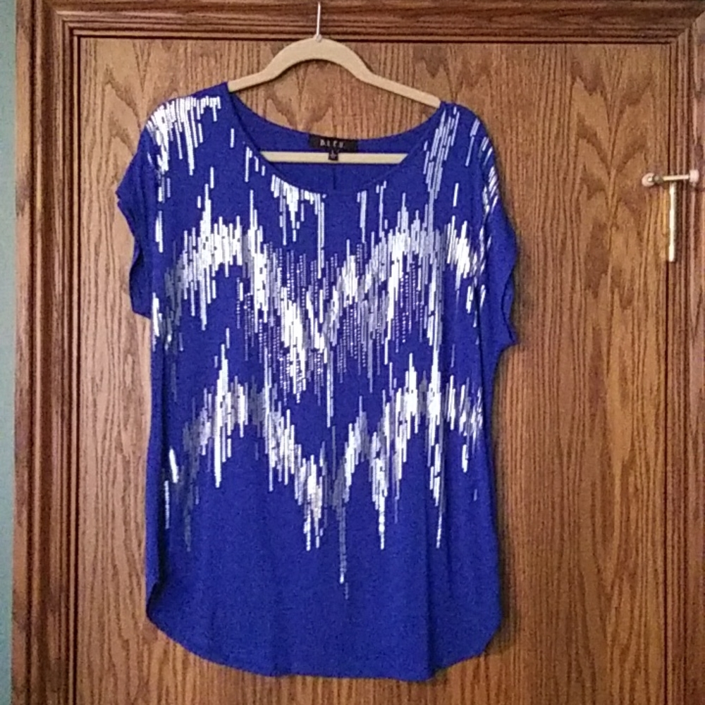 Women's B.L.E.U. Short Sleeve Embellished Top